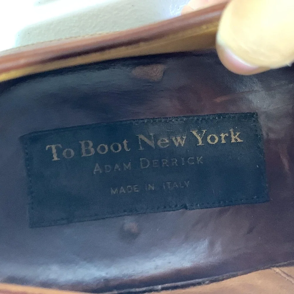 To Boot New‎ York Adam Derrick Derby Shoes Mens 11 Leather Cap Toe Made in Italy